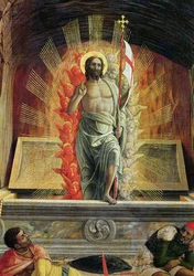 La Résurrection, panneau de prédelle droit du Retable de Saint Zénon de Vérone, 1456-60 (détail)